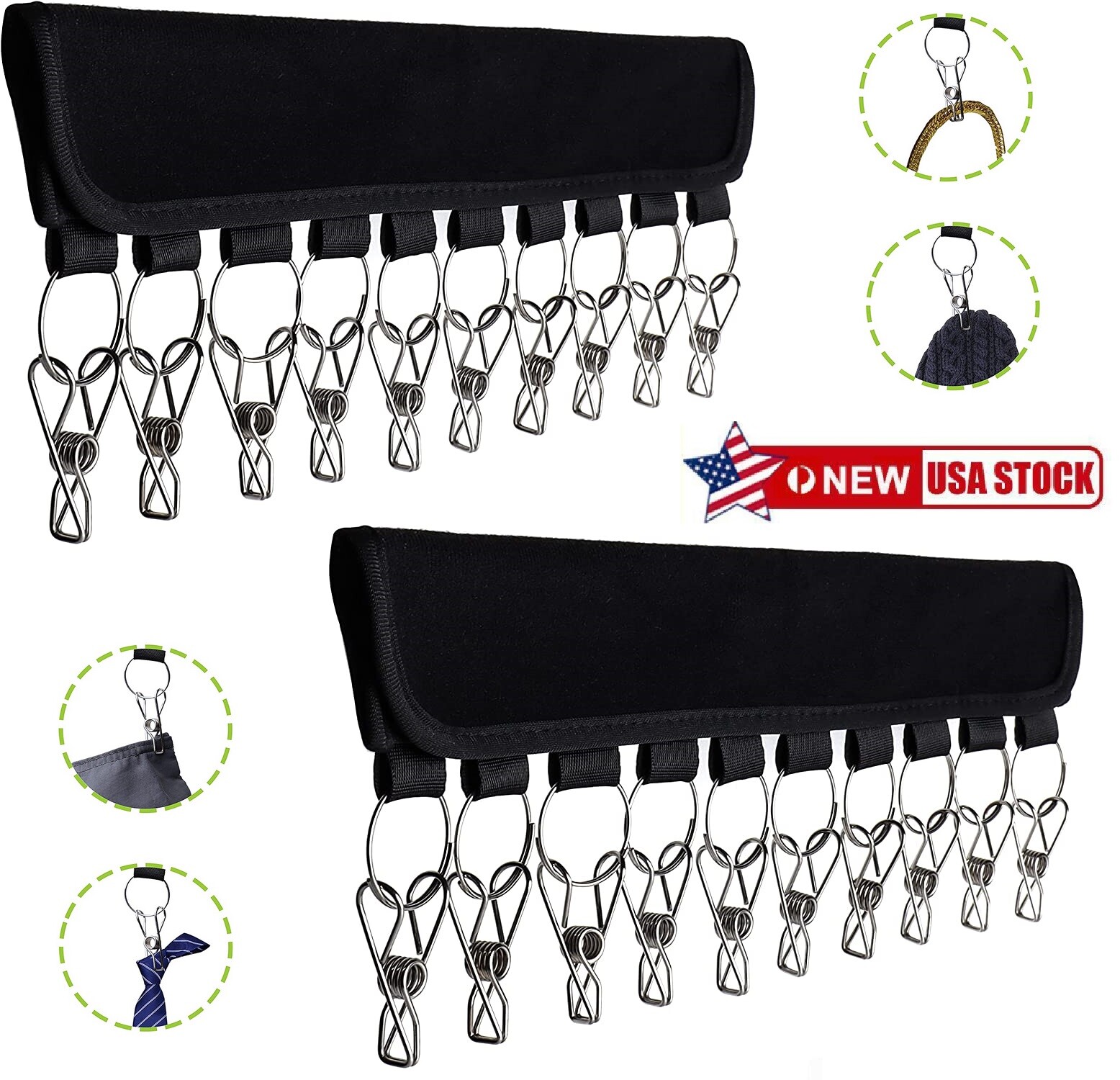 2PCS Hat Rack for Baseball Caps Hat Organizer Display Holder Golf Hat