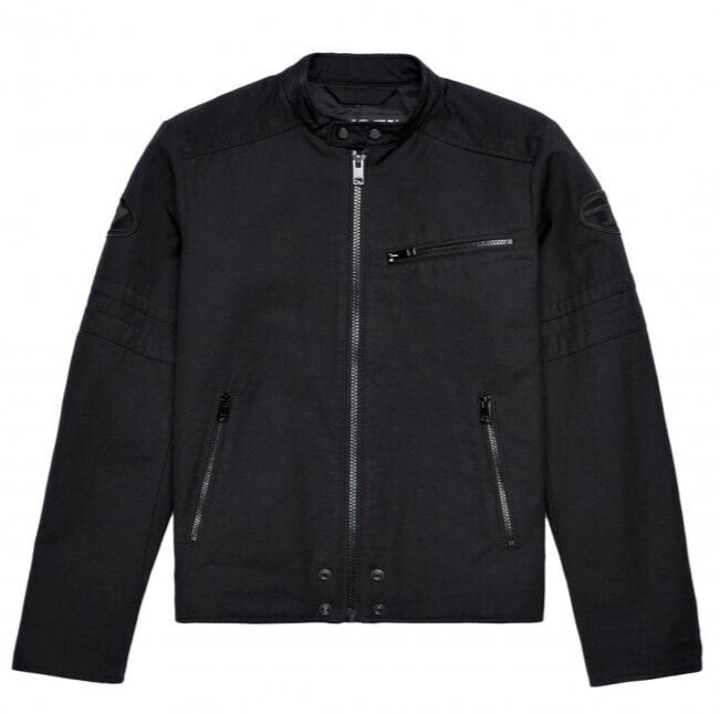 DIESEL GLORY Classic Slim Fit Black Biker Jacket - UK Size S