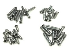40 Pcs 10 With 6 Phillips Oval Head Chrome Automotive Trim Screws Fits Dodge 40 Pcs 10 With 6 Phillips Oval Head Chrome Automotive Trim Screws Fits Dodge