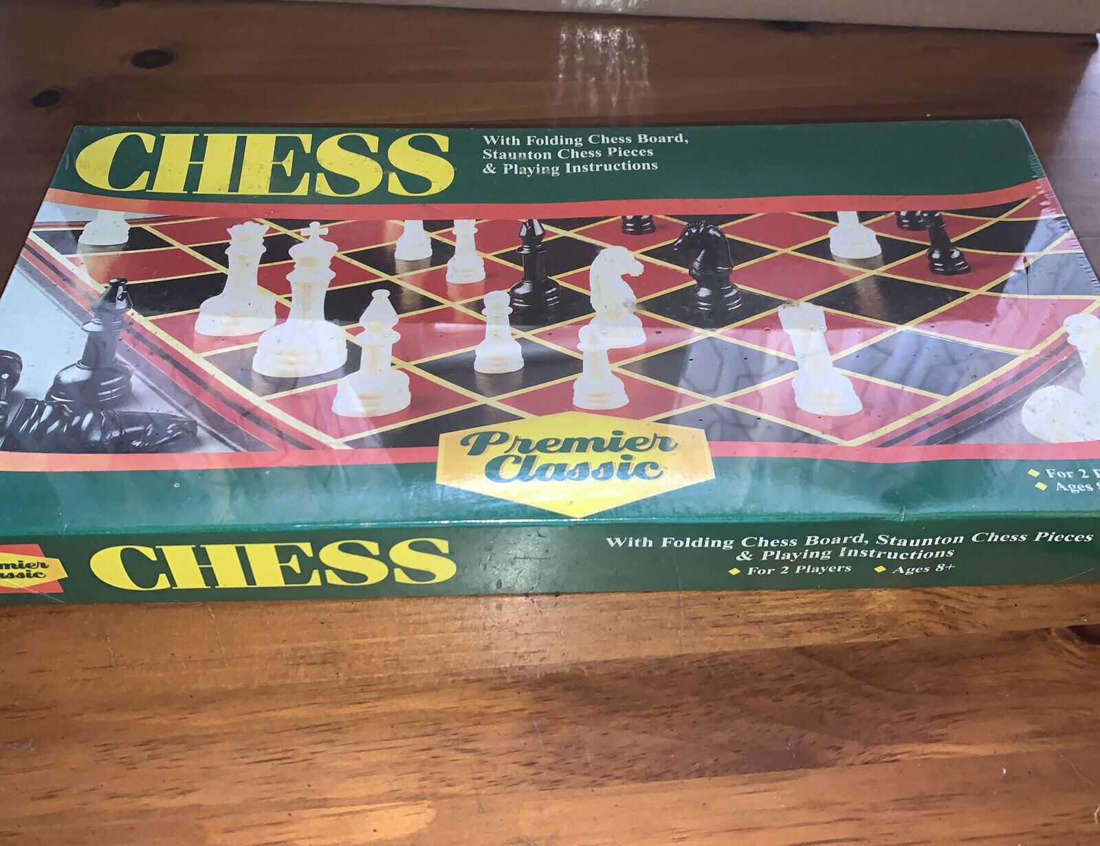 Pressman Chess Set Game Black & White Staunton Style Pieces Board & Rules  Unused