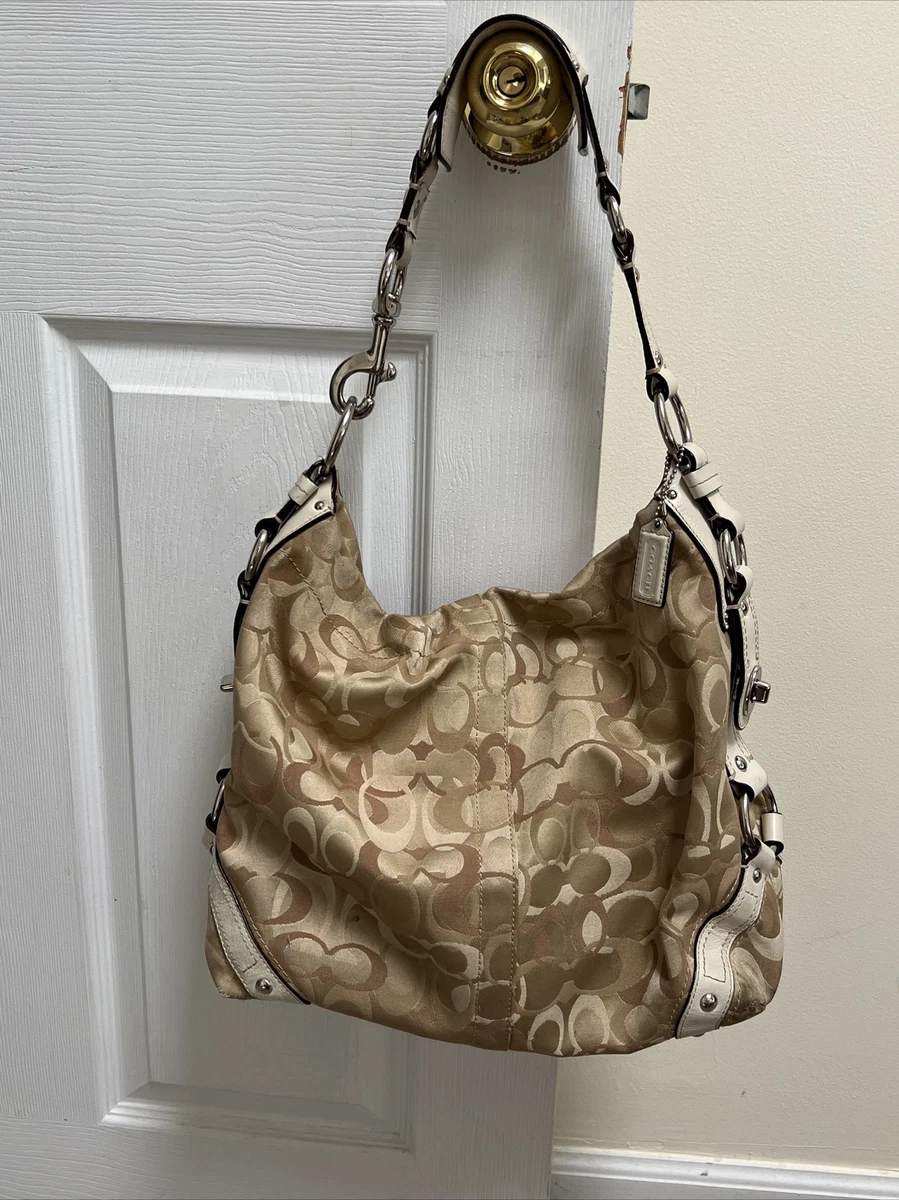 Coach carly shop signature hobo bag