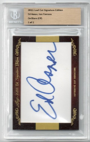 2011 Leaf Cut Signature Edition Ed Asner Jon Favreau Auto 1/1 Iron Man - Bild 2 von 2