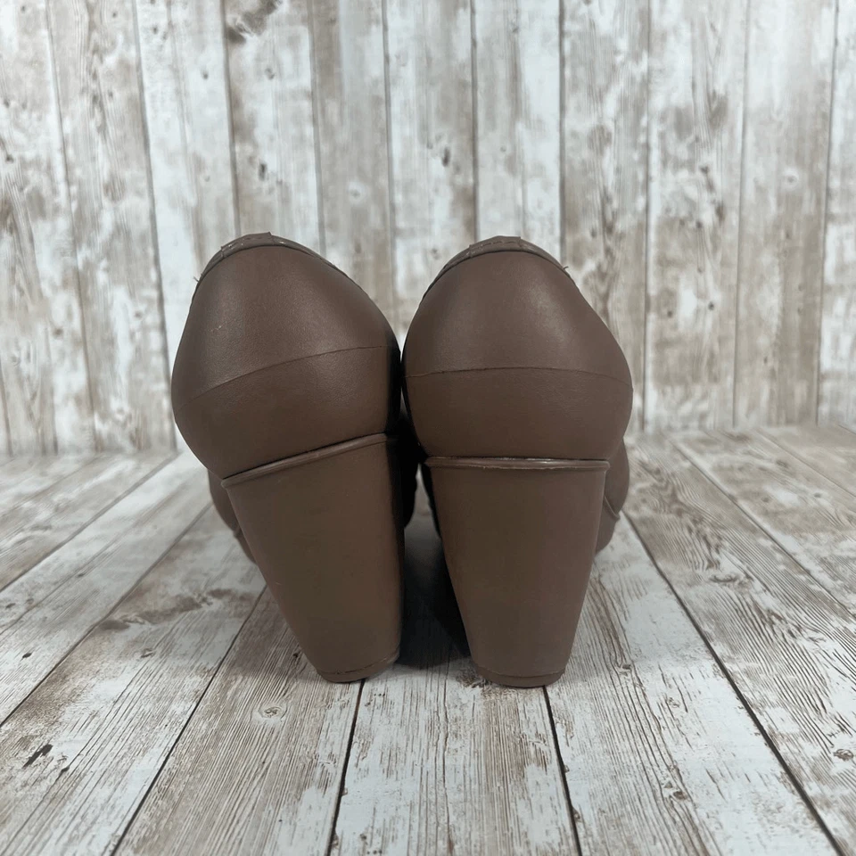 Crocs Lena Tacón Relleno Cuña Cobre Mujer 8 Foto 3 de 4