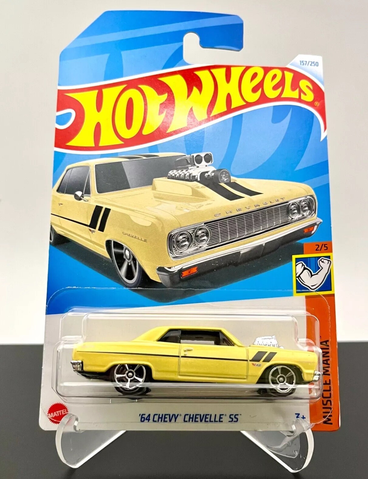 Hot Wheels 2024 Muscle Mania 2/5: '64 Chevy Chevelle SS Gialla (157/250) - Scala 1:64