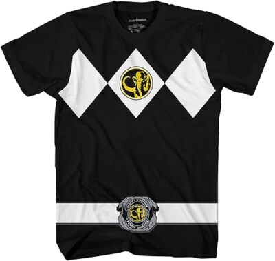 #ad #ad Power Rangers Mighty Morphin Yellow Pink Black Ranger Halloween Costume T Shirt $18.99