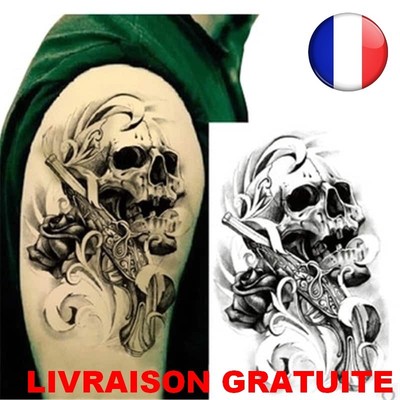 Tattoo Gun Man Waterproof Shoulder Crane Arm Body Tattoos Fake Mode Ebay