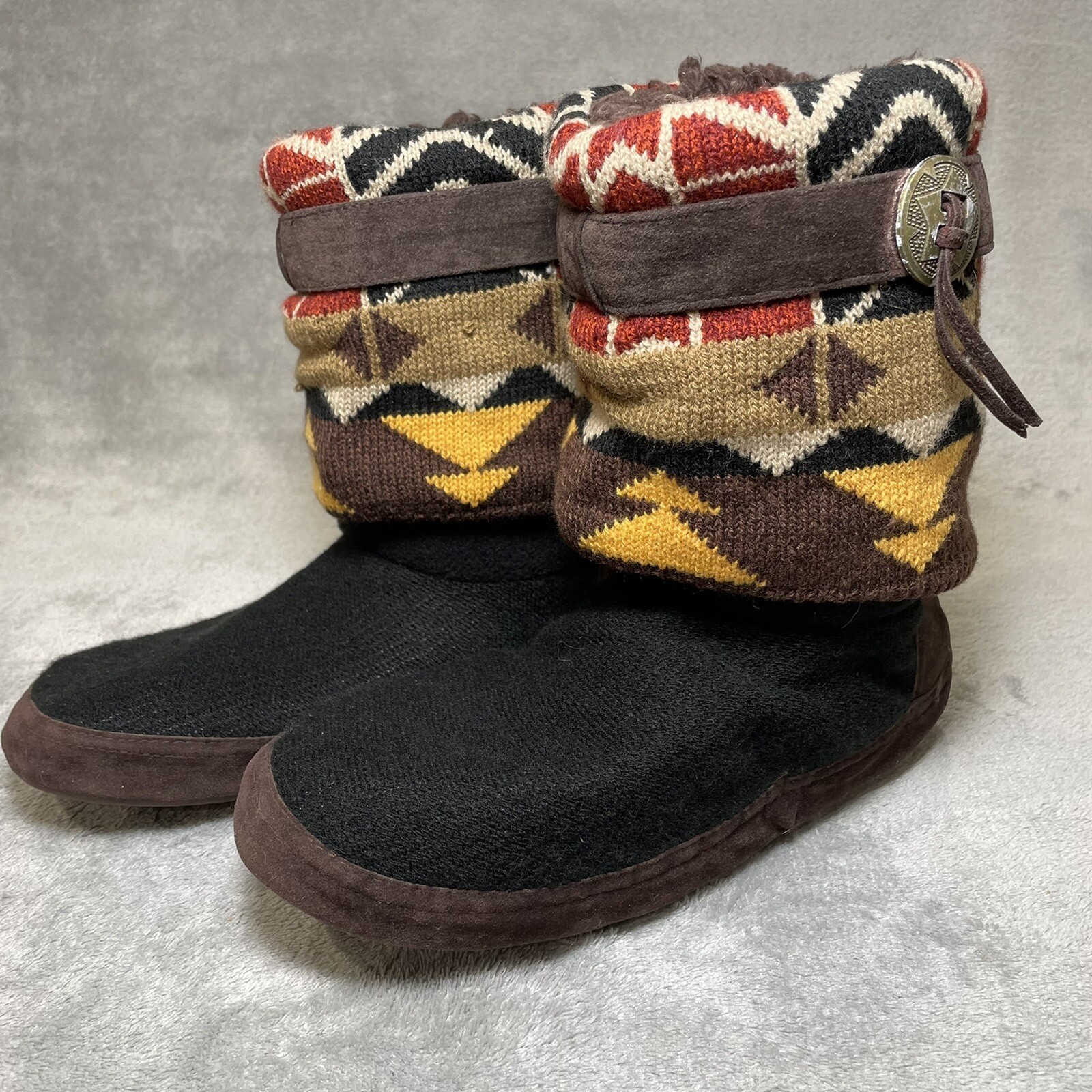 The Original Muk Luks Brown Geometric 