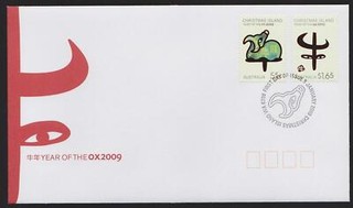 Australia Christmas Island First Day Cover FDC 2009 Lunar New Year of Ox