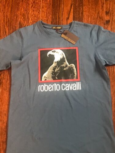 NWT MENS ROBETO CAVALLI TEE SHIRT FST969 EAGLE SIZE S & M - Picture 1 of 4