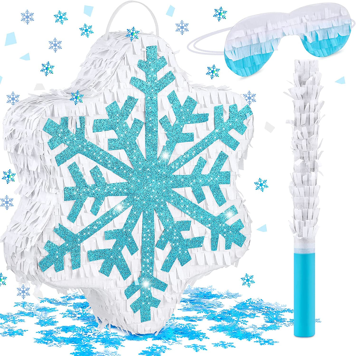 Unique Party- Snowflake-Shaped Um Pinata And 1 Pc Reine Des