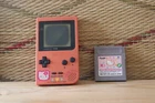 Gameboy Pocket Red Orange Kitty Ver w/game Console Japan Nintendo Gameboy GB VG!