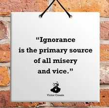 Victor Cousin Unique Design Plaque Quote For Home or Office BAR DECOR Gift Idea