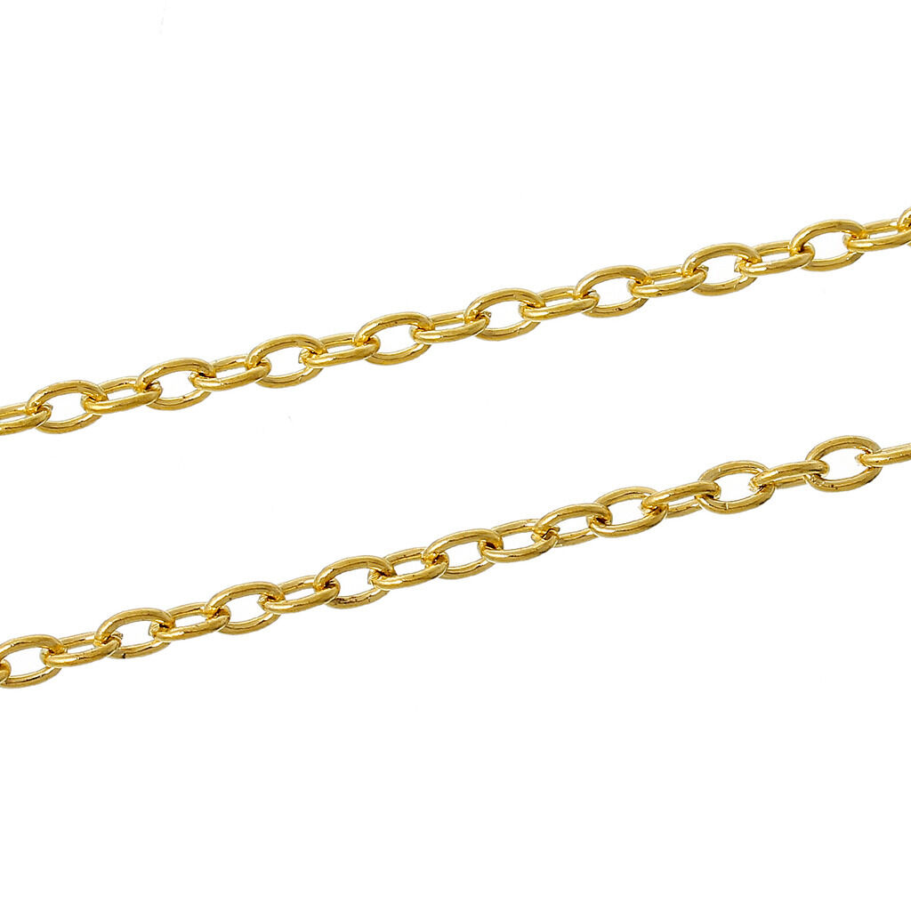 Link Cable Chains Oval Gold Plated 5.0mm x3.0mm( 2/8
