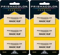2 Packs - Sanford Prismacolor Premier Magic Rub Erasers - 6 Total - Sealed Packs 2 Packs - Sanford Prismacolor Premier Magic Rub Erasers - 6 Total - Sealed Packs
