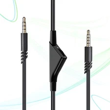 Gaming Headset Audio Cable 2 Meters Adjustable Volume 3D Stereo Extension Ca ECA