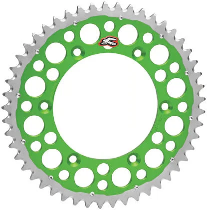 Piñón trasero de alta resistencia Renthal Twinring - verde - 51T motocicleta bicicleta de calle Foto 2 de 4