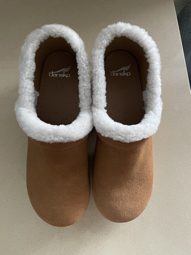 Dansko Professional Cozy Suede Shearling Tan Size 41 10.5-11 AA Nursing Comfort - Picture 3 of 11