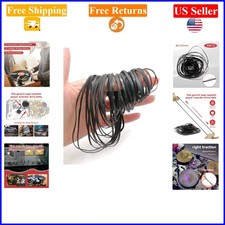 50pcs Universal Flat Rubber Cassette Recorder Drive Belts 2mm Width