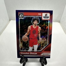 2024-25 Panini Donruss Optic Purple Holo #175 Shaedon Sharpe Trail Blazers B1-1