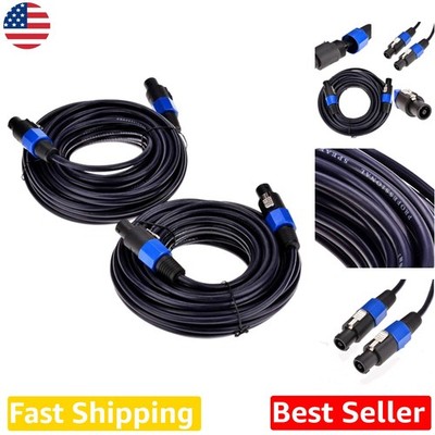 Durable 50ft Speakon Speaker Cables, 12 AWG Copper, Twist Lock Connector