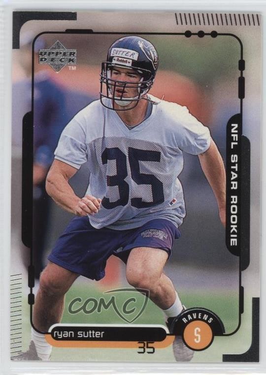 1998 Upper Deck NFL Star Rookie Ryan Sutter #40 Rookie RC 1f1