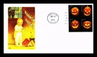 US COVER HALLOWEEN JACK O LANTERNS FIRST DAY ISSUE SETENANT PANDA CACHET
