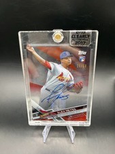 2017 Topps Clearly Authentic Alex Reyes RED PARALLEL #/50 AUTO RC ROOKIE SP