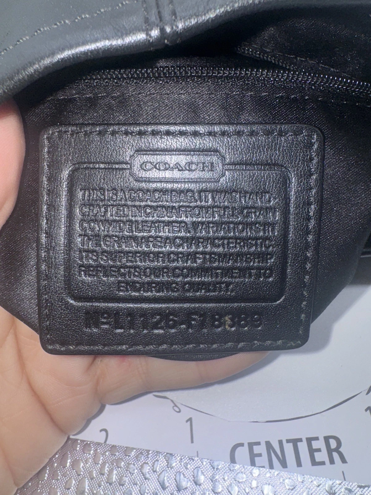 Coach Penelope borsa hobo in pelle nera F18889 vintage