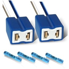 H7 Connector Female Ceramic Pigtail Plug for LED Pigtail Style A-Pack of 2