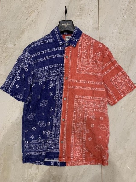 Men ZARA Shirt Red 38 / M / 46