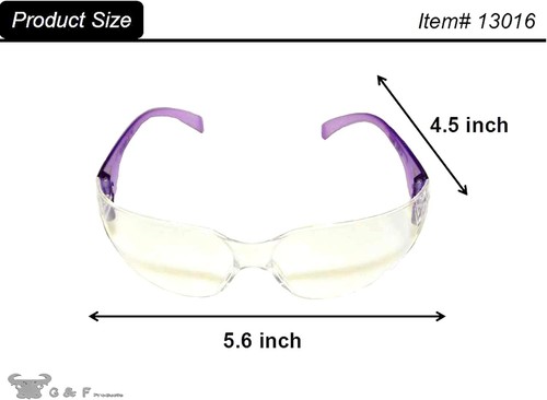 Durable EyePRO Safety Glasses: Clear Lens & UV400 Protection, Anti-Fog, 12 Pack - Picture 4 of 10