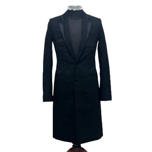 Cappotto nero fumè DIOR HOMME 2008 Giacca moda donna Autentico dal Giappone
