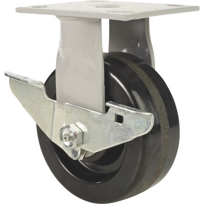 Fairbanks Rigid Double-Locking Caster, 5in., Model# 15223251702