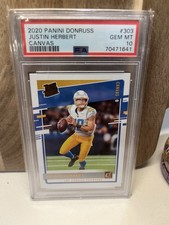 2020 Panini Donruss Rated Rookie Justin Herbert #303 Canvas (RC) Gem mint 10