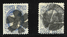 Sc #206 Cogwheel & Leave Fancy Cancels Study 1 centavo Franklin 1871-83 EE. UU. 22A65