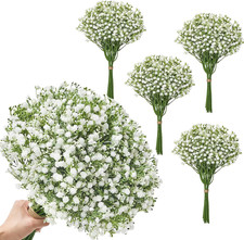 100 Pcs White Artificial Baby's Breath Flowers for Weddings  Home Decor