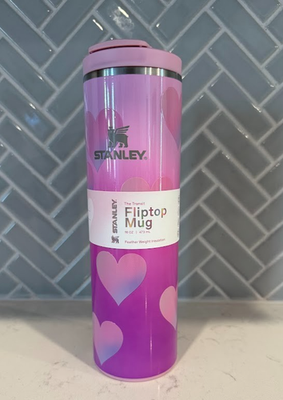#ad #ad STANLEY 2026 Valentine Fliptop Mug 16oz Powder Pink Heart Gradient $54.99