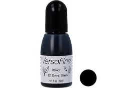 Tsukineko 1/2 Fluid Ounce VersaFine Pigment Inker, Onyx Black