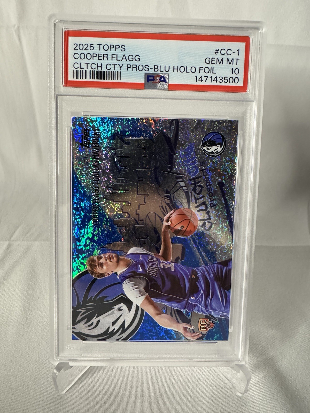 Cooper Flagg 2025 Topps #CC-1 Clutch City Prospects - Blue Holo 