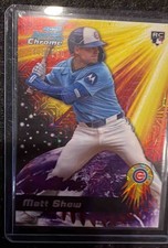 2025 Bowman Chrome Matt Shaw #MR-9 Meteoric Rise Purple Mojo Refractor /250 RC