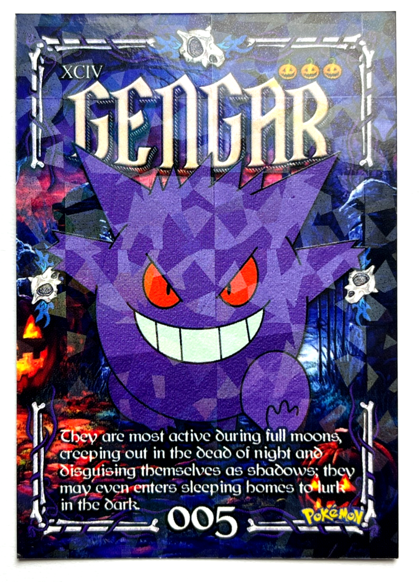 タレントカード ISSUE RINOLAPOSTA 2025 TRESURE HAUNT 2025 POKEMON HALLOWEEN TRICK OR TREAT Prisma Card #005 GENGAR Peru