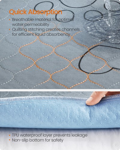 Washable Dog Pee Pads, 2 Pack, Reusable Dog Pads, 48 x 24 Inches, L, Waterpro... - Picture 4 of 6