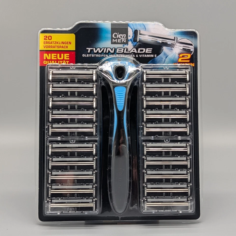 Cien Men Twin Blade Rasierer Set 20 Ersatzklingen 2-Klingen Aloe Vera Neu OVP