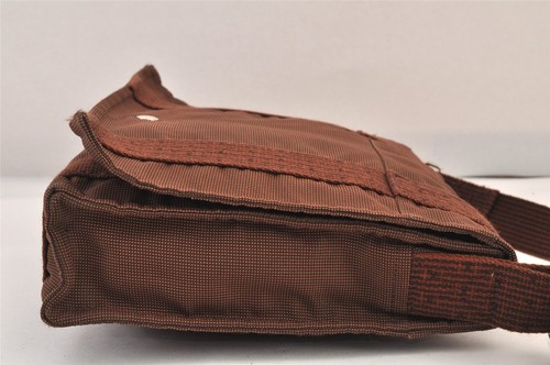 Authentic HERMES Her Line Basas PM Nylon Shoulder Cross Body Bag Brown 8299M - Picture 4 of 10