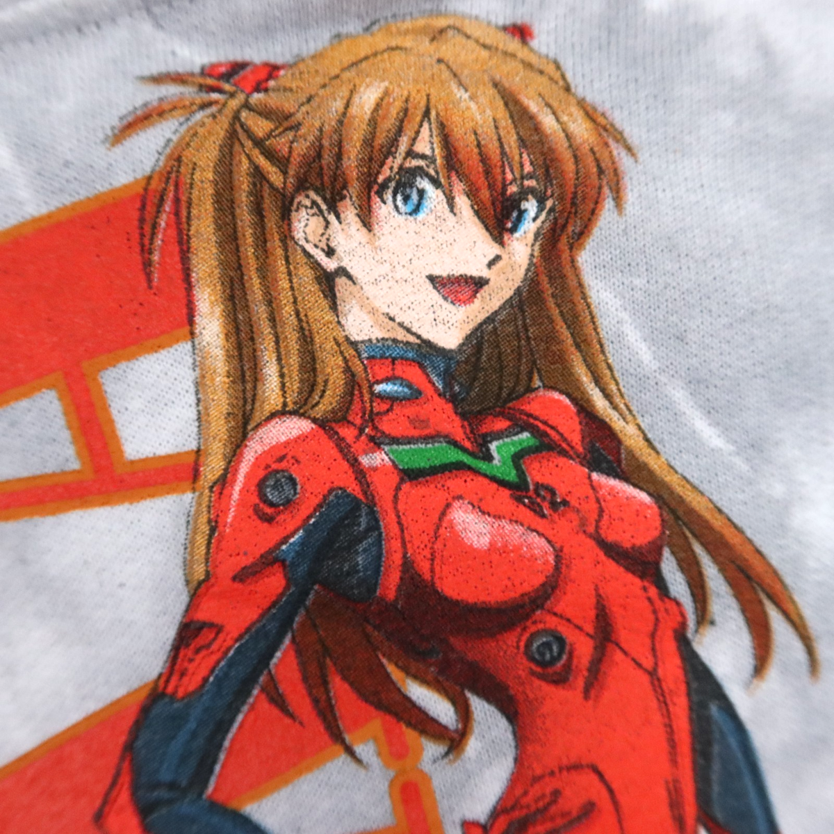 トップス VINTAGE ILLUSTRATION Sweat (ASUKA) Neon Genesis Evangelion Hoodie Adult XS Sweater Asuka Tie-Dye