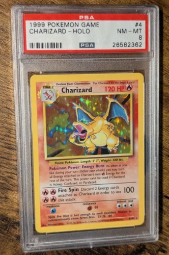 New ListingPokemon WOTC 1999 🔥 Charizard 4/102 Base Set Holo ✨ PSA 8 NM - MINT 🔥