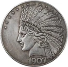 Antique Liberty Indian Head $10 Dollar Coin, Uncirculated Morgan Silver Dollar,