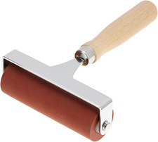 4-Inch Soft Rubber Brayer Roller for Printmaking, Linoleum, Block Woodcut Art