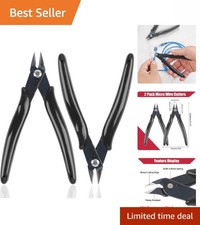 5-Inch Micro Wire Cutters - Precise Flush Cut Pliers used Jewelry Electronics