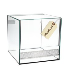 Terrarium 30x30x30 cm Pflanzen Spinnen Glasterrarium Mit Belüftung Und Falltür